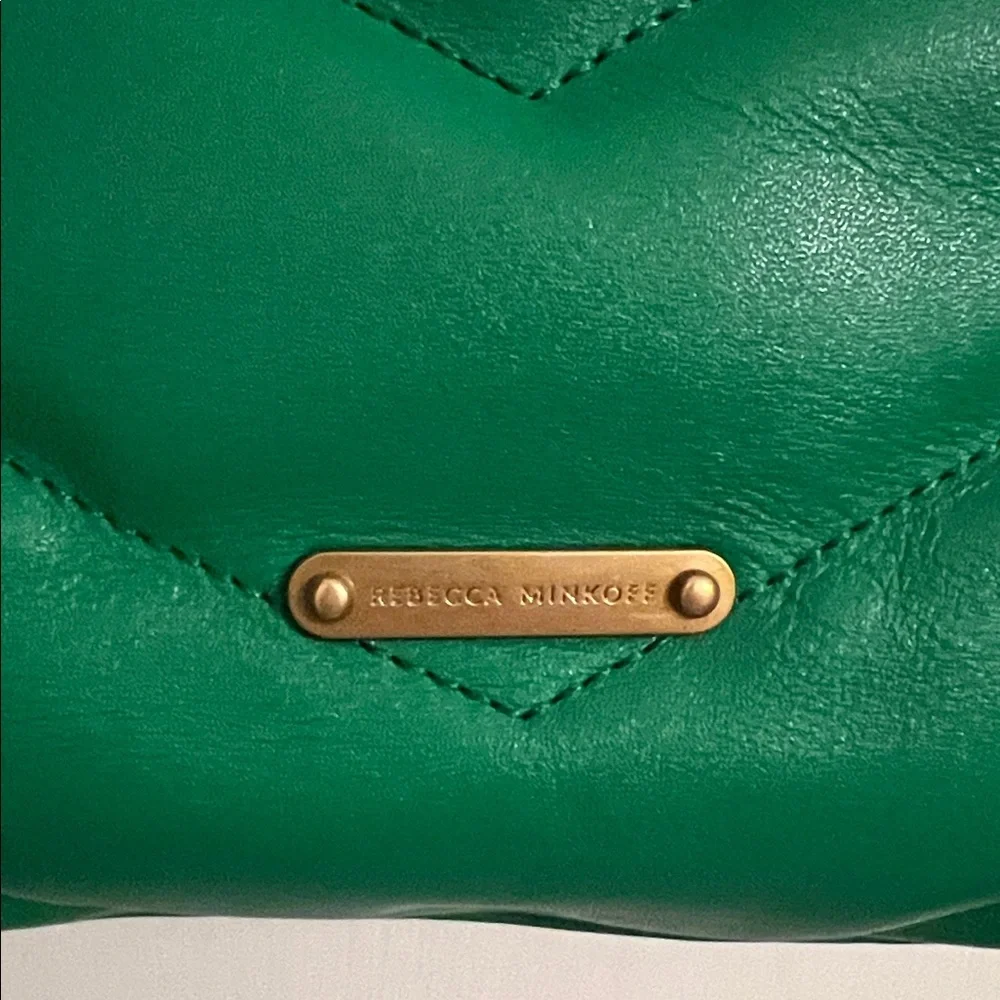 Rebecca Minkoff Emerald Quilted Shoulder Bag with Gold Chain - Picture 4 of 15